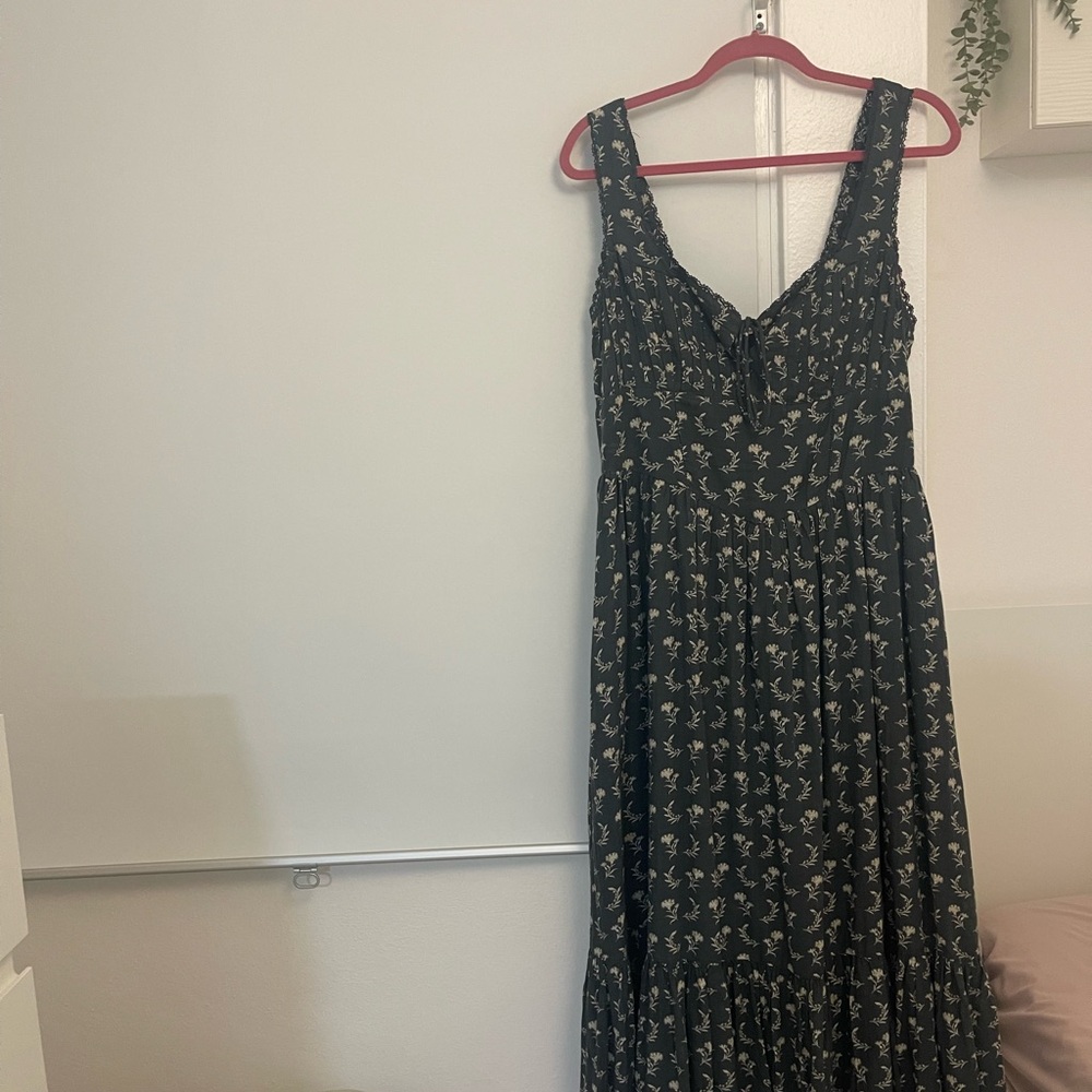 American Eagle Outfitters Black Floral Maxi Dress